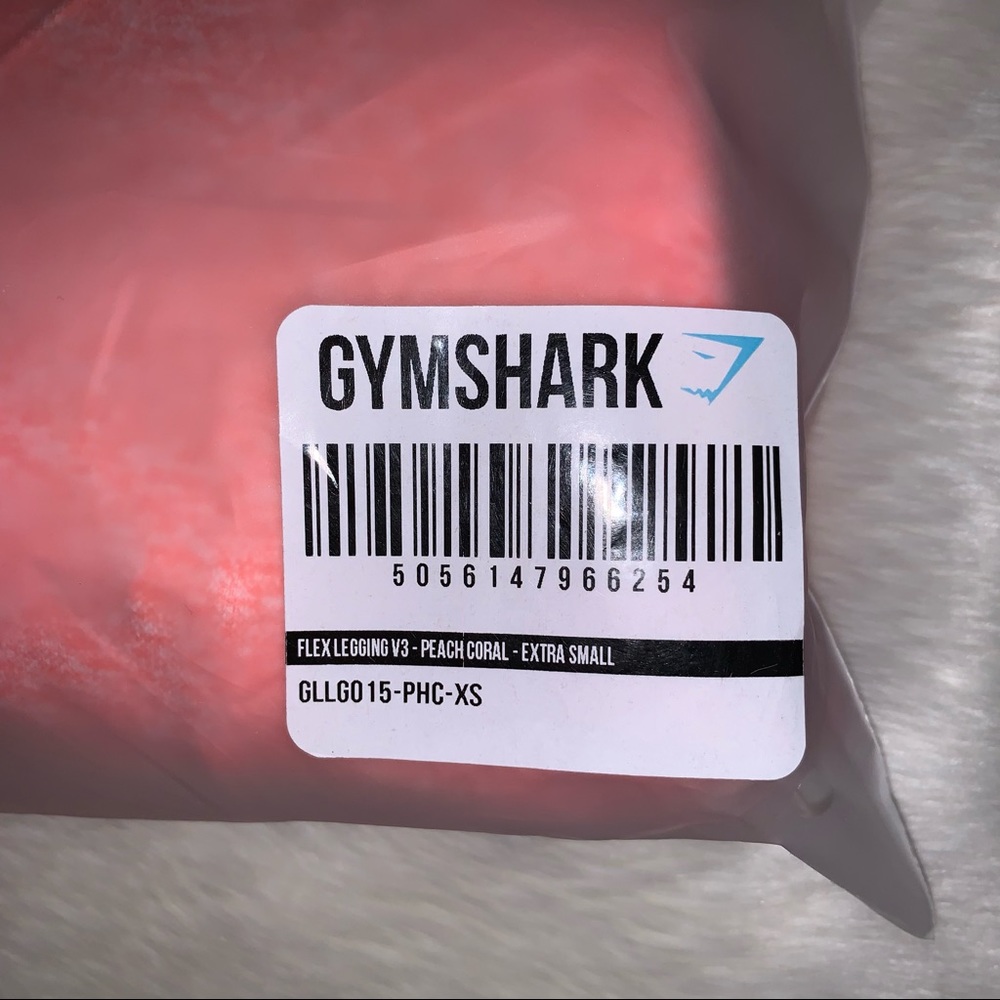 NWT {GYMSHARK} Flex Seamless Leggings, Peach Coral - Picture 15 of 15